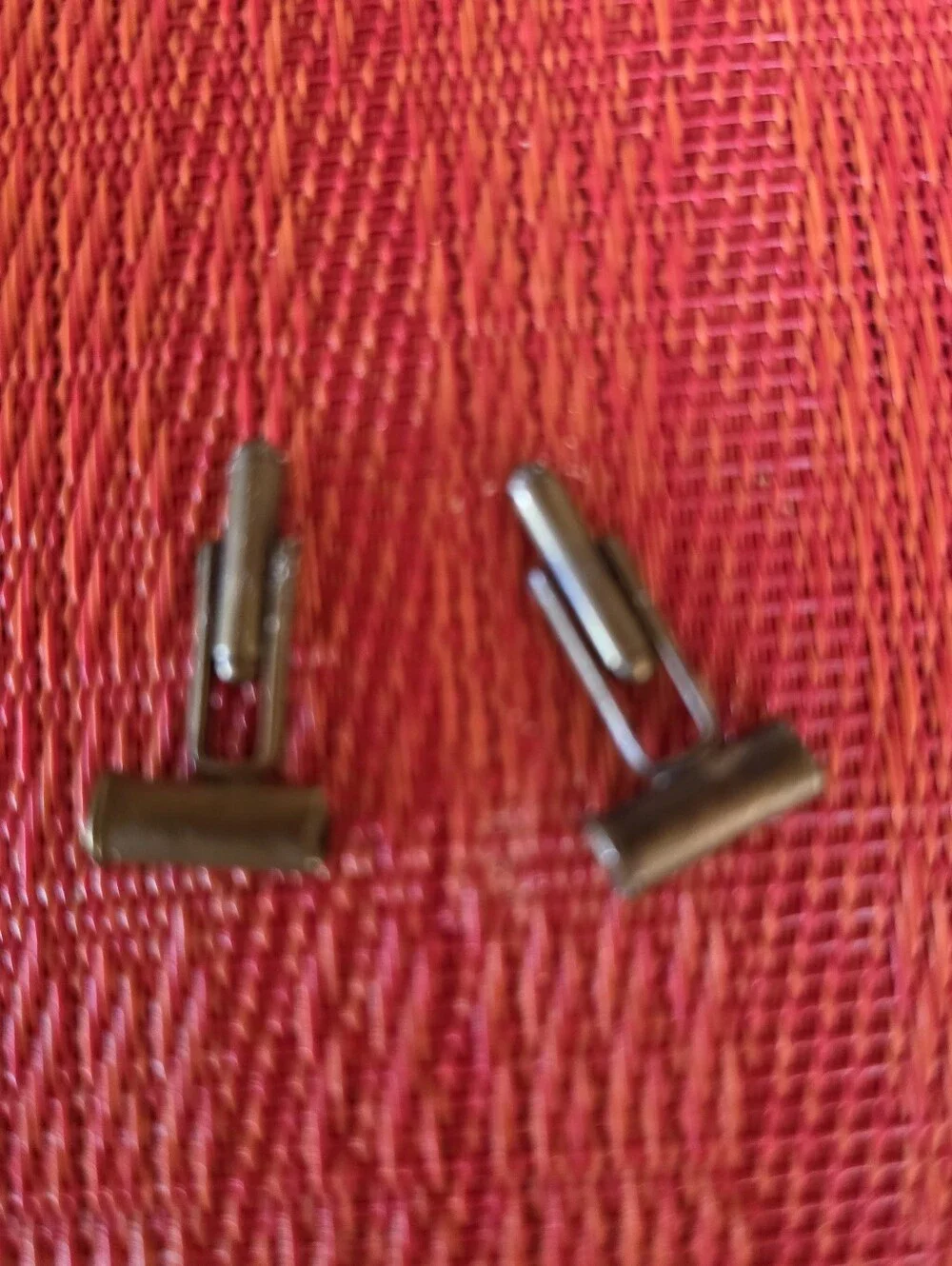 Vintage 22 Caliber Shell Simple Round-Top Metal Cufflinks - Bronze Tone EUC